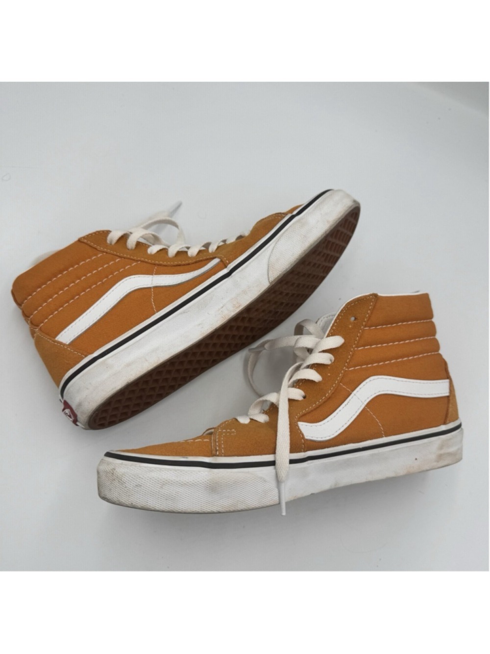 Vans Men's Sk8-Hi Suede Canvas Sneaker in Amazing Desert Sun / True White 6.5 - Picture 7 of 12